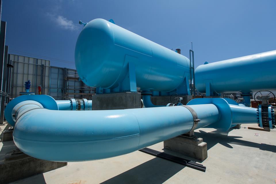 Pipes at Carlsbad Desalination Facility