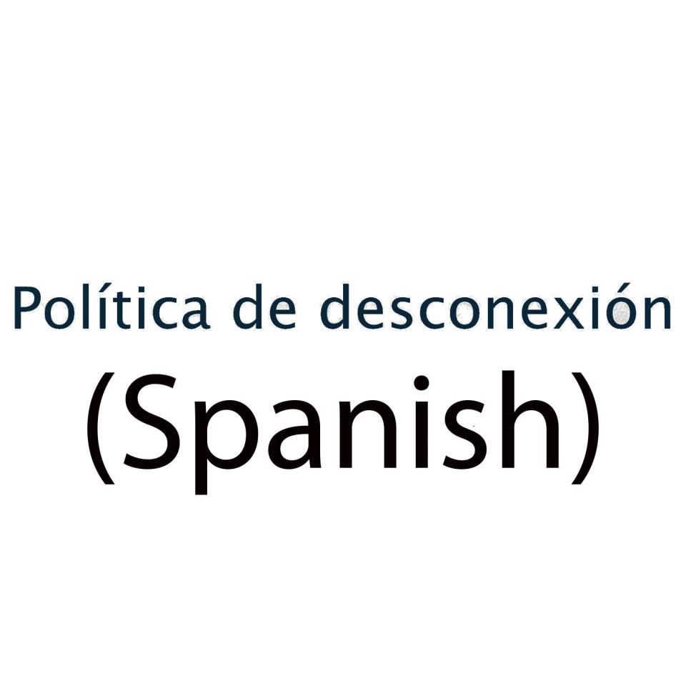 Disconnection of Service for Non-payment document in Spanish